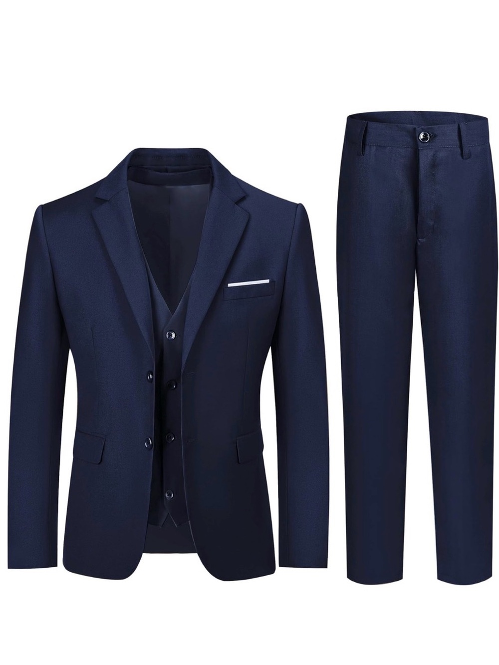 Boys Classic Navy Two-Piece Suit - Tailored Fit